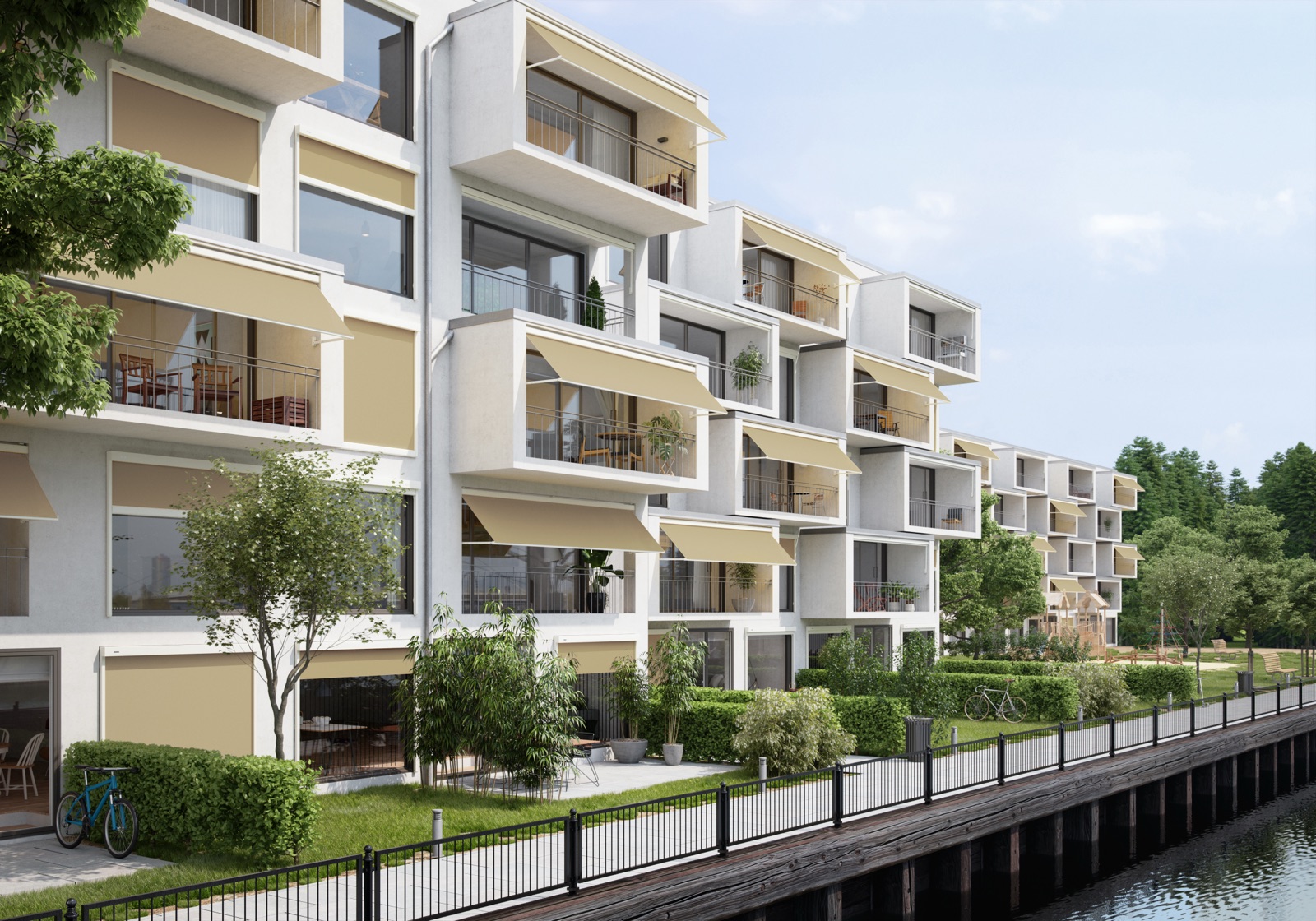 Markýzolety Markilux 730 na bytovém domě